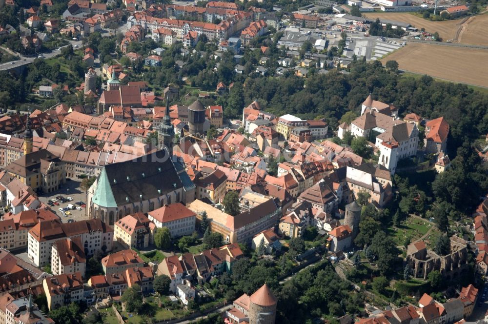 Luftbild Löbau - Altstadtbereich und Innenstadtzentrum in Löbau im Bundesland Sachsen, Deutschland