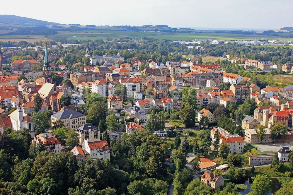 Luftbild Löbau - Altstadtbereich und Innenstadtzentrum in Löbau im Bundesland Sachsen, Deutschland