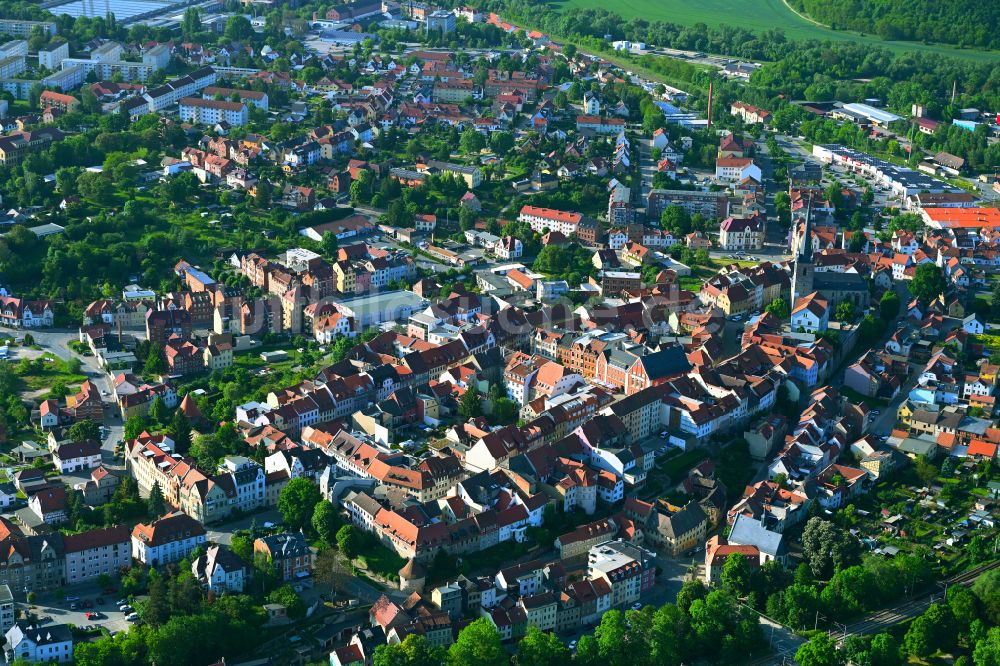 Luftaufnahme Löbschütz - Altstadtbereich und Innenstadtzentrum in Löbschütz im Bundesland Thüringen, Deutschland