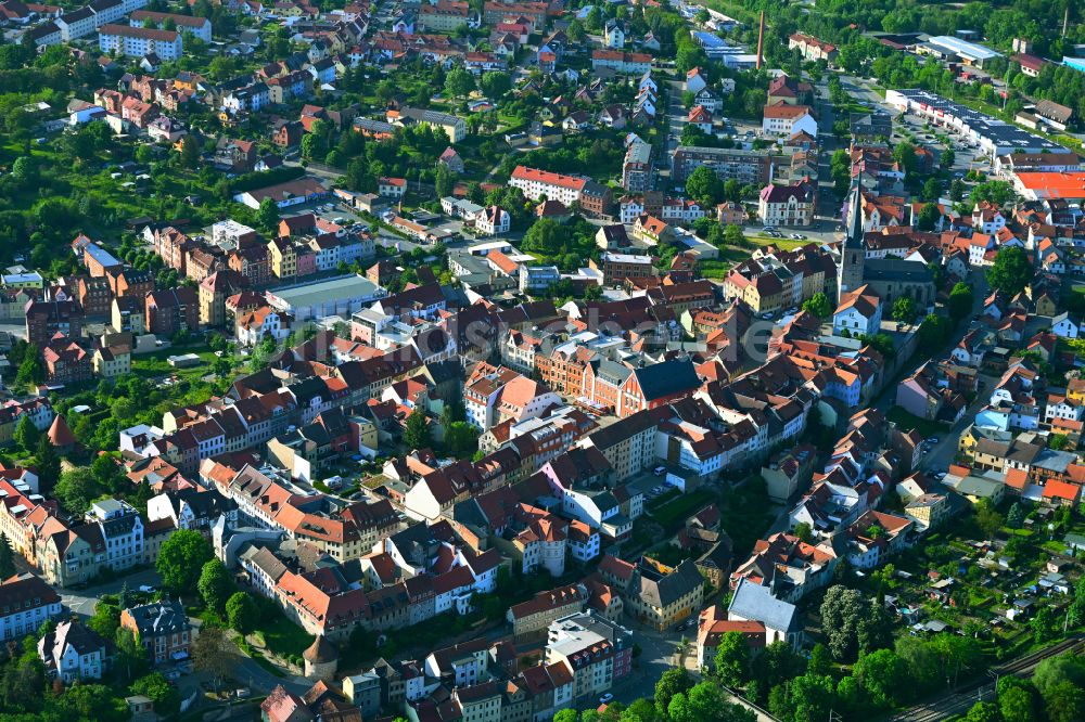 Löbschütz von oben - Altstadtbereich und Innenstadtzentrum in Löbschütz im Bundesland Thüringen, Deutschland