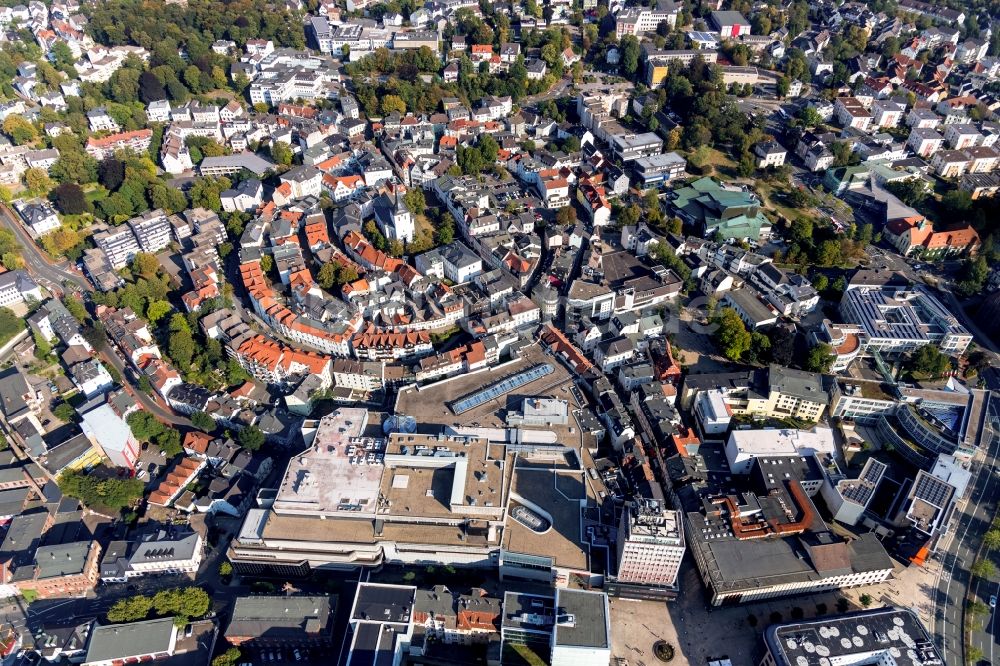 Luftaufnahme Lüdenscheid - Altstadtbereich und Innenstadtzentrum in Lüdenscheid im Bundesland Nordrhein-Westfalen, Deutschland