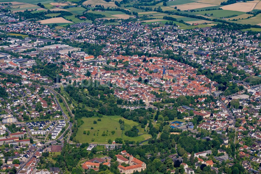 Lemgo von oben - Altstadtbereich und Innenstadtzentrum in Lemgo im Bundesland Nordrhein-Westfalen, Deutschland