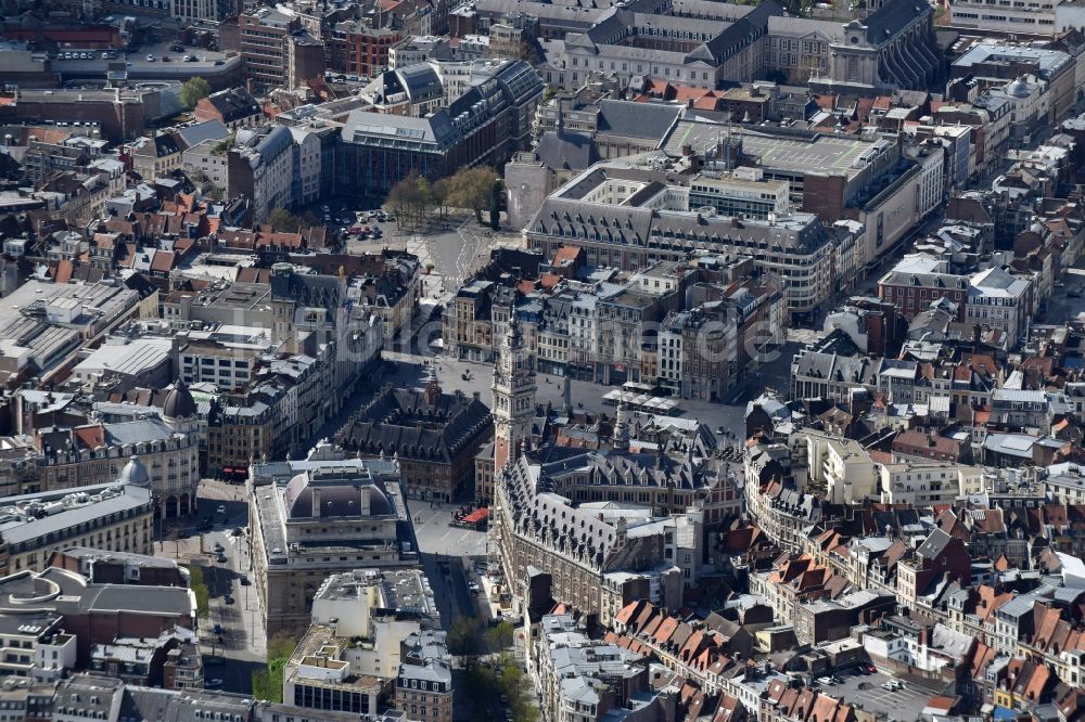 Luftaufnahme Lille - Altstadtbereich und Innenstadtzentrum in Lille in Nord-Pas-de-Calais Picardie, Frankreich