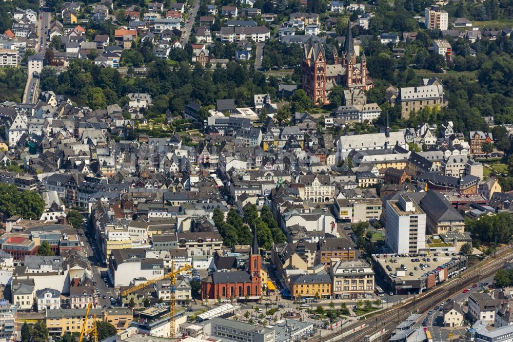 Limburg an der Lahn aus der Vogelperspektive: Altstadtbereich und Innenstadtzentrum in Limburg an der Lahn im Bundesland Hessen