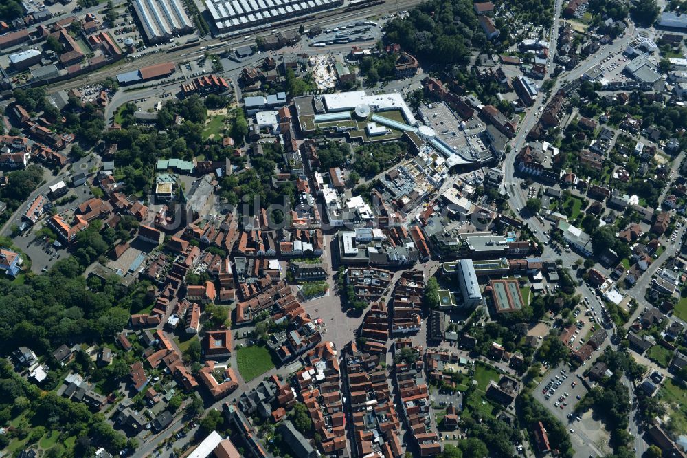 Lingen (Ems) aus der Vogelperspektive: Altstadtbereich und Innenstadtzentrum in Lingen (Ems) im Bundesland Niedersachsen, Deutschland