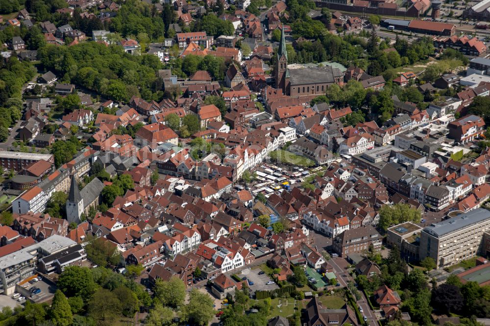 Luftbild Lingen (Ems) - Altstadtbereich und Innenstadtzentrum in Lingen (Ems) im Bundesland Niedersachsen, Deutschland