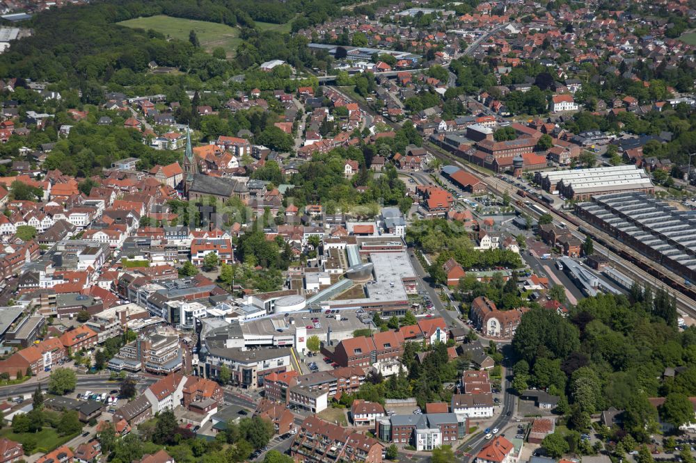 Lingen (Ems) aus der Vogelperspektive: Altstadtbereich und Innenstadtzentrum in Lingen (Ems) im Bundesland Niedersachsen, Deutschland