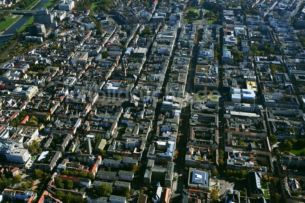 Luftbild Mannheim - Altstadtbereich und Innenstadtzentrum in Mannheim im Bundesland Baden-Württemberg, Deutschland
