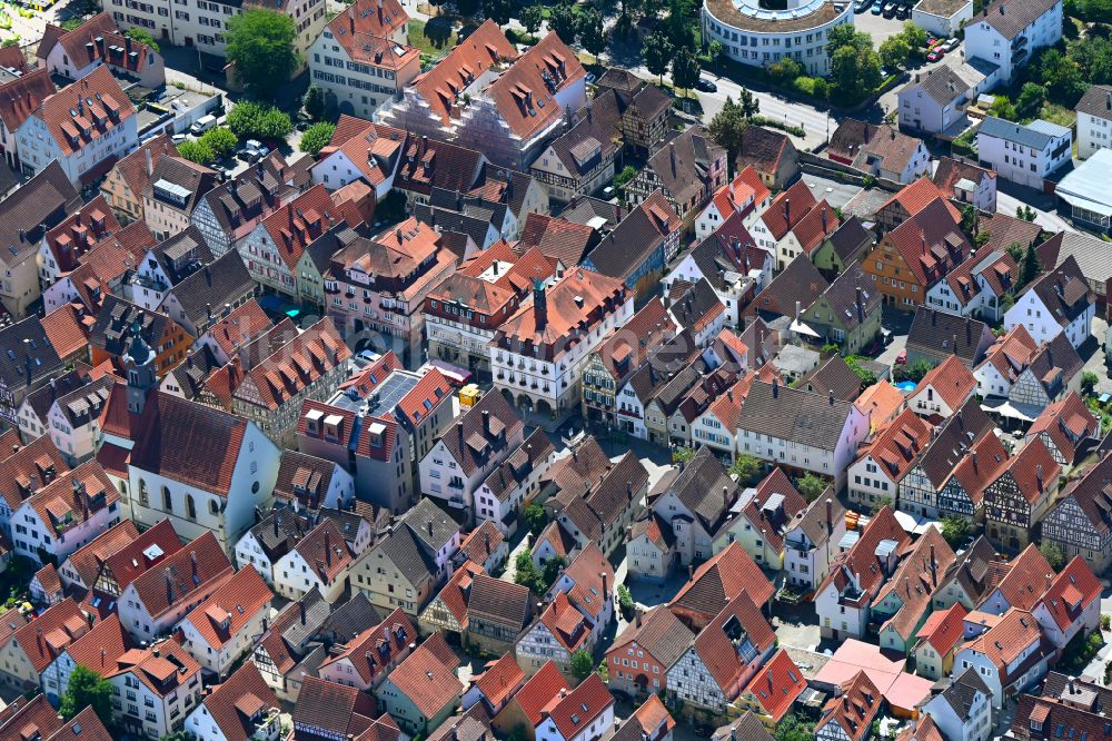 Marbach Am Neckar Aus Der Vogelperspektive Altstadtbereich Und