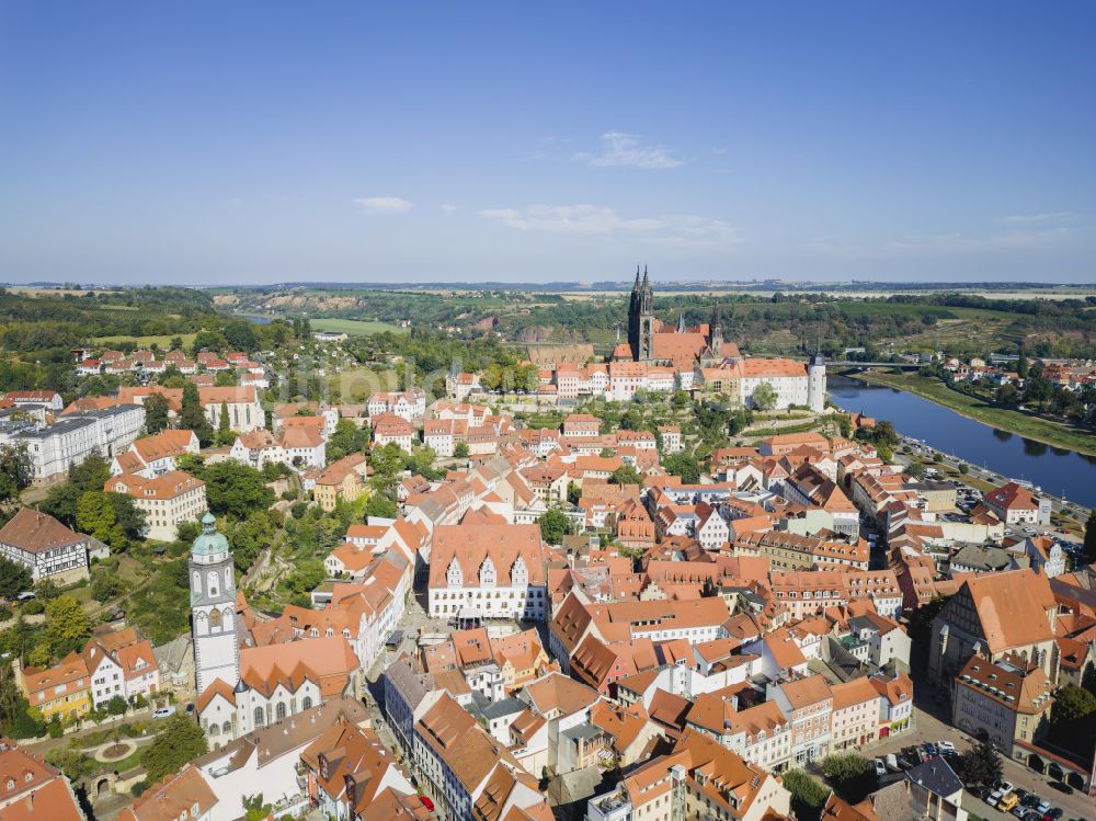 Luftaufnahme Meißen - Altstadtbereich und Innenstadtzentrum in Meißen im Bundesland Sachsen, Deutschland