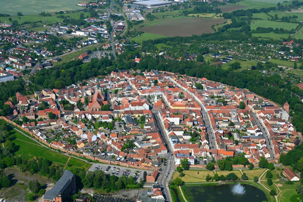 Luftbild Meseberg - Altstadtbereich und Innenstadtzentrum in Meseberg im Bundesland Brandenburg, Deutschland