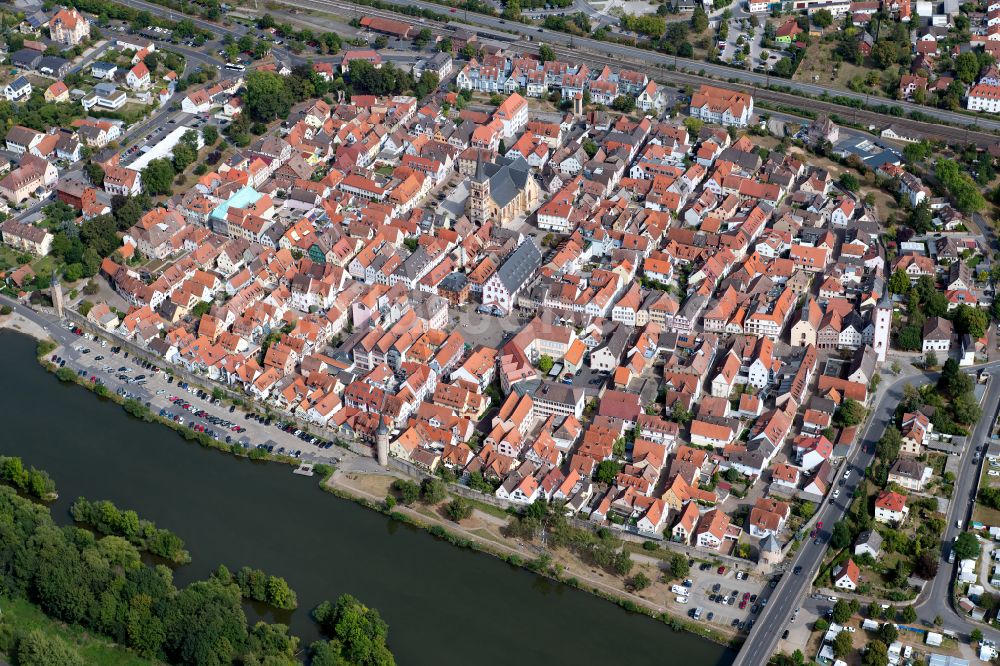 Luftbild Mühlbach - Altstadtbereich und Innenstadtzentrum in Mühlbach im Bundesland Bayern, Deutschland