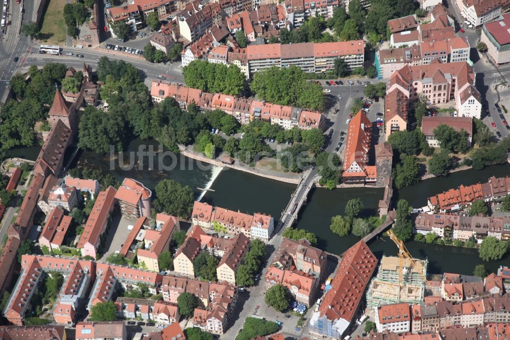 Luftaufnahme Nürnberg - Altstadtbereich und Innenstadtzentrum in Nürnberg im Bundesland Bayern