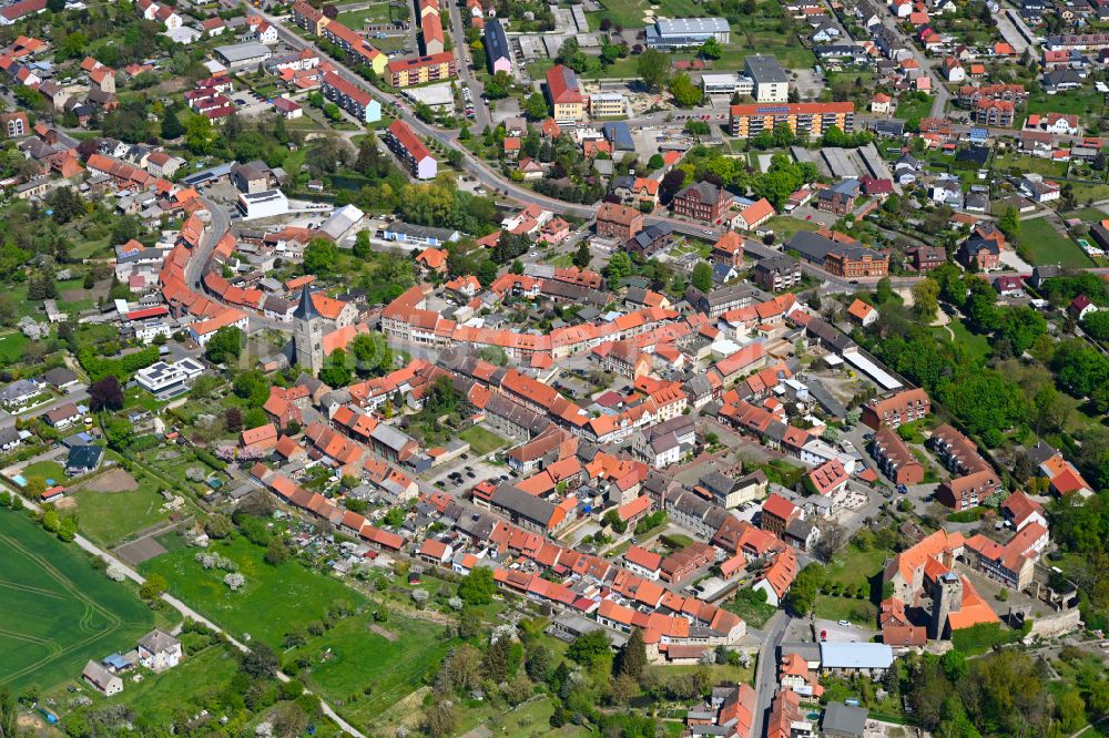 Luftbild Oebisfelde - Altstadtbereich und Innenstadtzentrum in Oebisfelde im Bundesland Sachsen-Anhalt, Deutschland