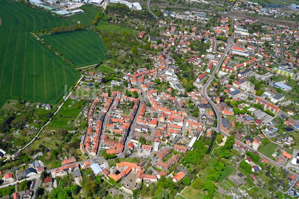 Luftbild Oebisfelde - Altstadtbereich und Innenstadtzentrum in Oebisfelde im Bundesland Sachsen-Anhalt, Deutschland