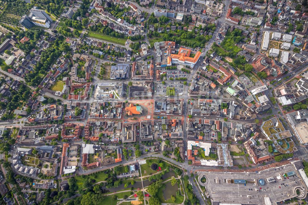 Luftbild Hamm - Altstadtbereich und Innenstadtzentrum im Ortsteil Heessen in Hamm im Bundesland Nordrhein-Westfalen, Deutschland