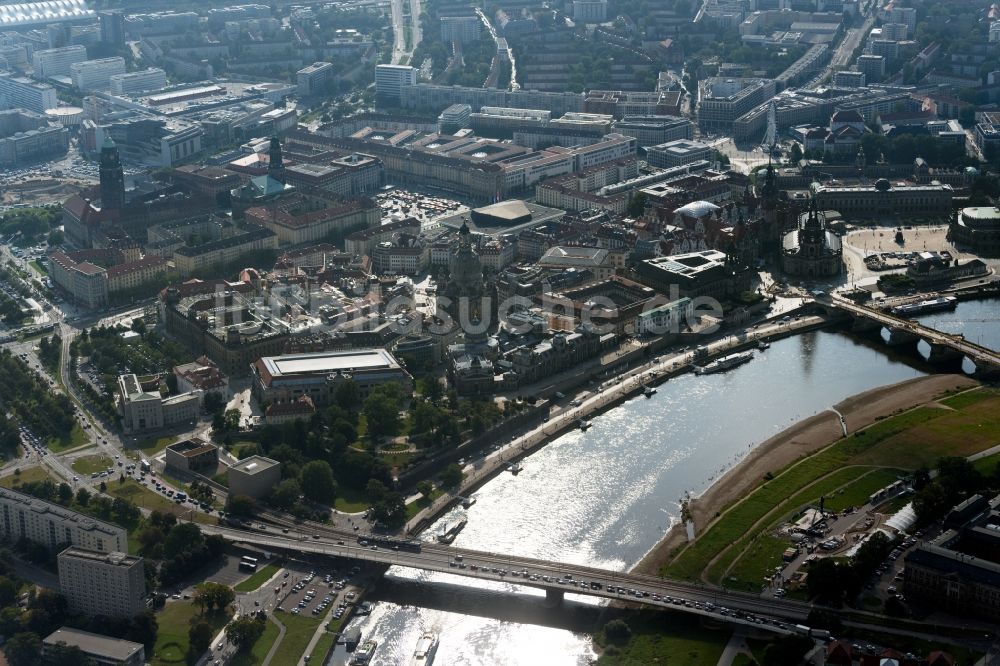 Luftbild Dresden - Altstadtbereich und Innenstadtzentrum im Ortsteil Zentrum in Dresden im Bundesland Sachsen, Deutschland