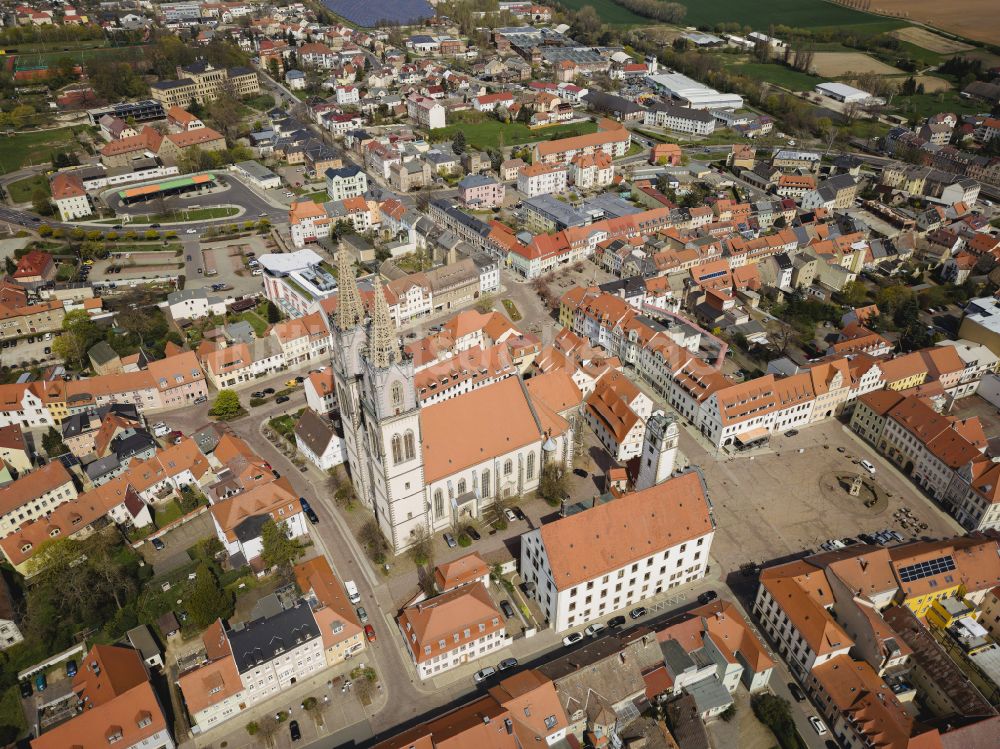 Luftbild Oschatz - Altstadtbereich und Innenstadtzentrum in Oschatz im Bundesland Sachsen, Deutschland