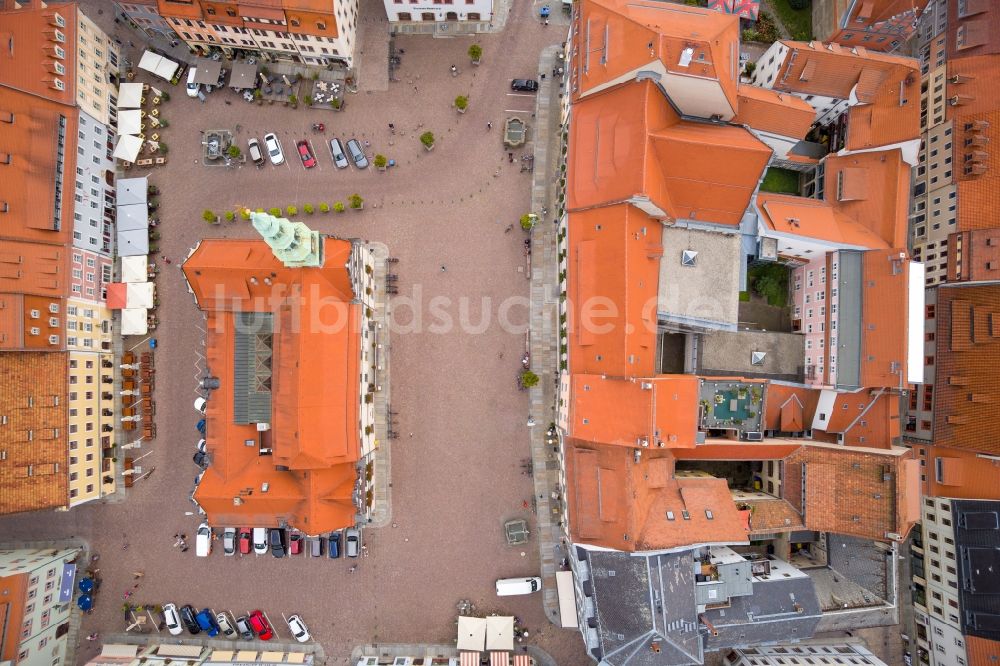 Pirna aus der Vogelperspektive: Altstadtbereich und Innenstadtzentrum in Pirna im Bundesland Sachsen, Deutschland