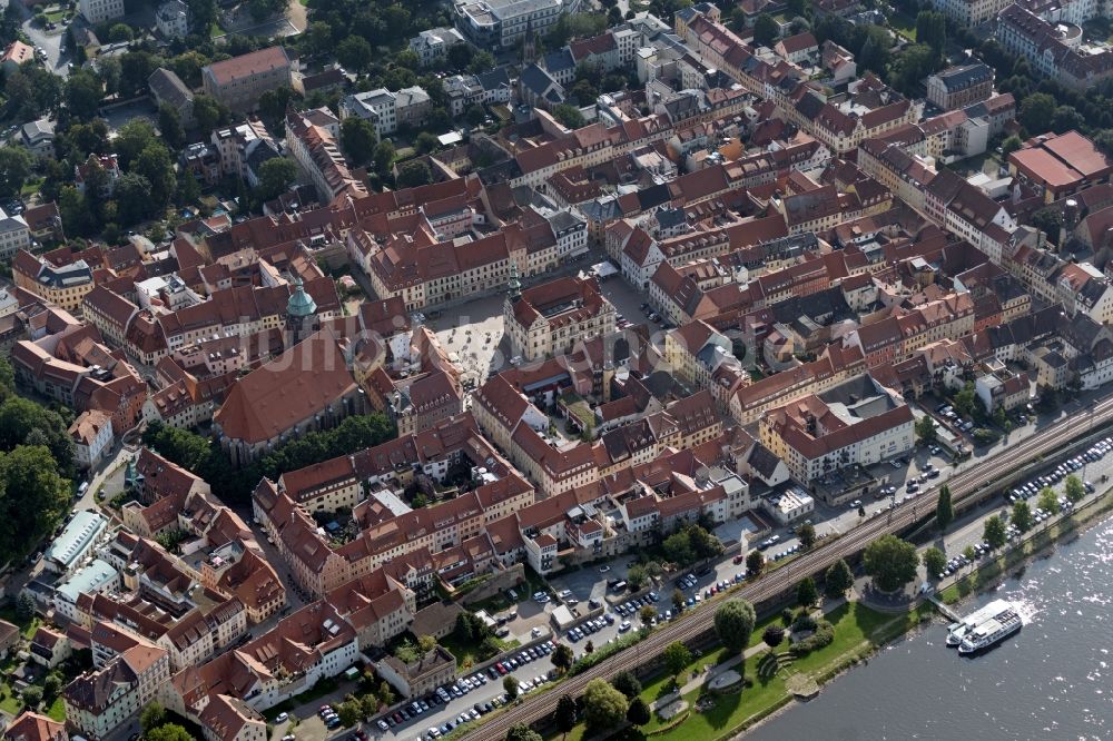 Luftaufnahme Pirna - Altstadtbereich und Innenstadtzentrum in Pirna im Bundesland Sachsen, Deutschland