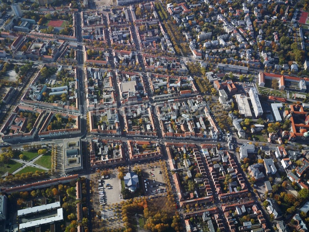 Luftbild Potsdam - Altstadtbereich und Innenstadtzentrum in Potsdam im Bundesland Brandenburg