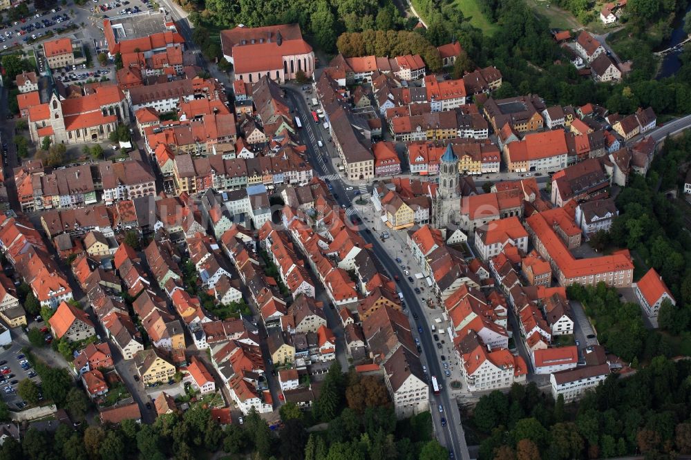 Rottweil von oben - Altstadtbereich und Innenstadtzentrum in Rottweil im Bundesland Baden-Württemberg