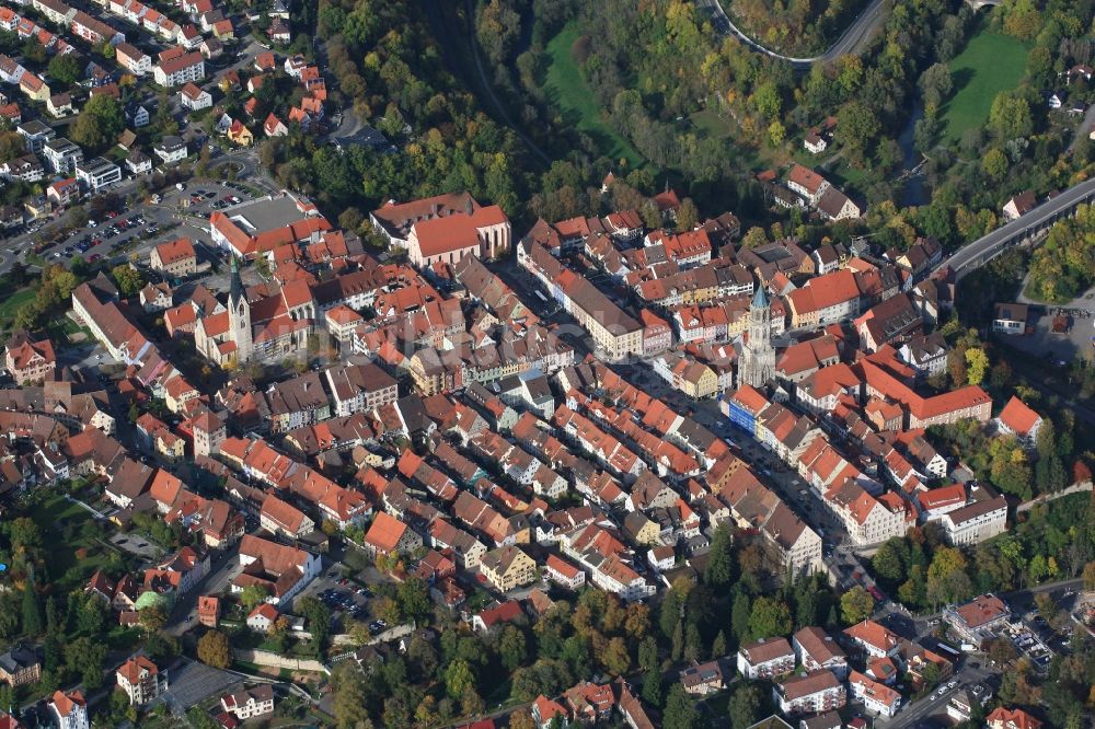 Luftaufnahme Rottweil - Altstadtbereich und Innenstadtzentrum in Rottweil im Bundesland Baden-Württemberg