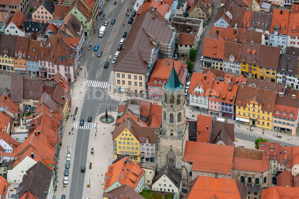 Rottweil von oben - Altstadtbereich und Innenstadtzentrum in Rottweil im Bundesland Baden-Württemberg