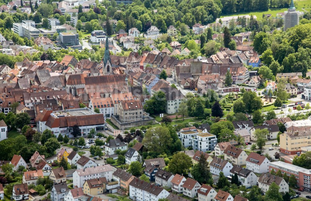 Rottweil von oben - Altstadtbereich und Innenstadtzentrum in Rottweil im Bundesland Baden-Württemberg, Deutschland