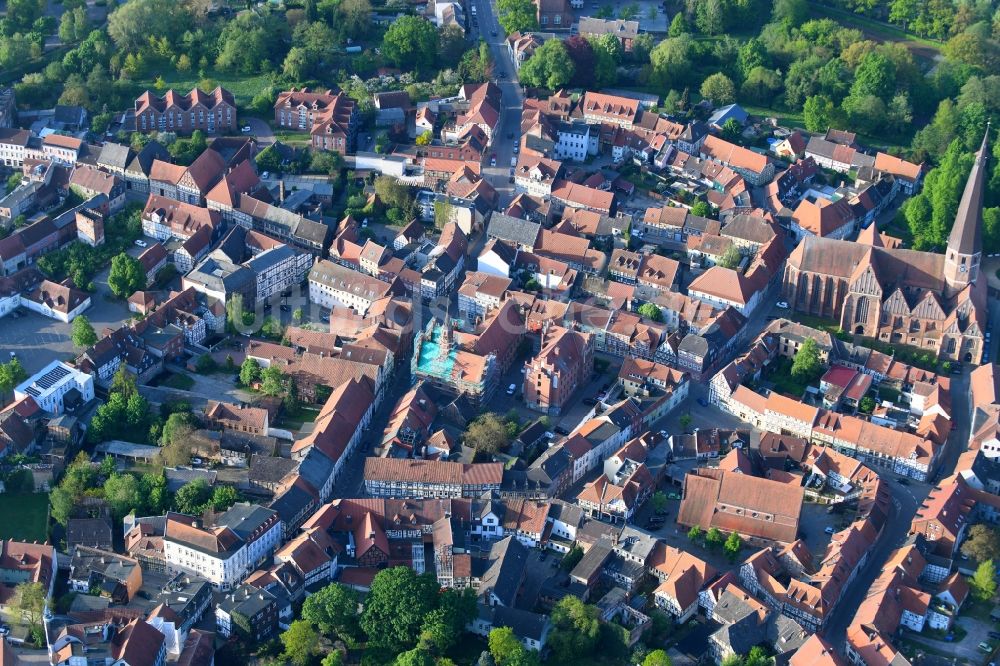 Luftbild Salzwedel - Altstadtbereich und Innenstadtzentrum in Salzwedel im Bundesland Sachsen-Anhalt, Deutschland