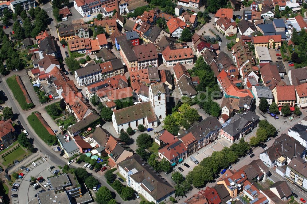 Luftbild Schopfheim - Altstadtbereich und Innenstadtzentrum in Schopfheim im Bundesland Baden-Württemberg