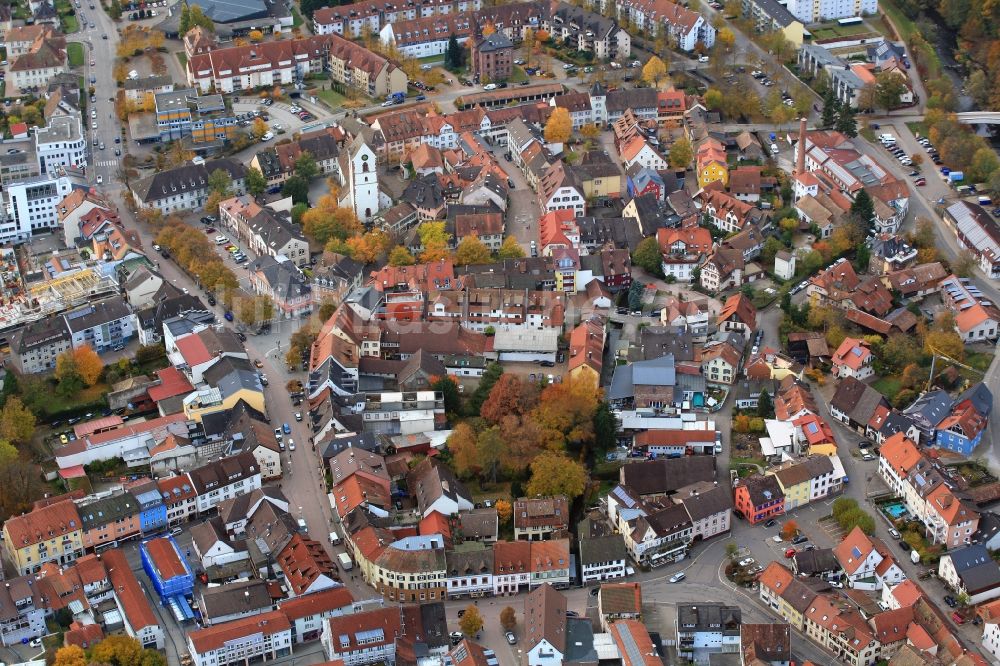 Luftaufnahme Schopfheim - Altstadtbereich und Innenstadtzentrum in Schopfheim im Bundesland Baden-Württemberg, Deutschland