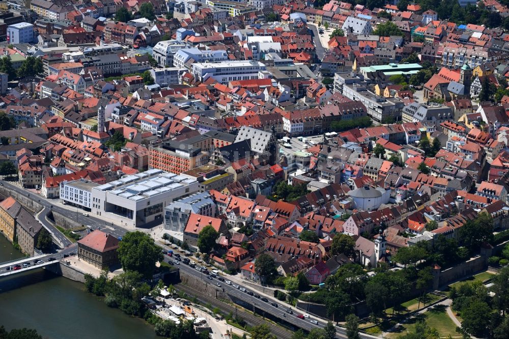 Luftaufnahme Schweinfurt - Altstadtbereich und Innenstadtzentrum in Schweinfurt im Bundesland Bayern, Deutschland