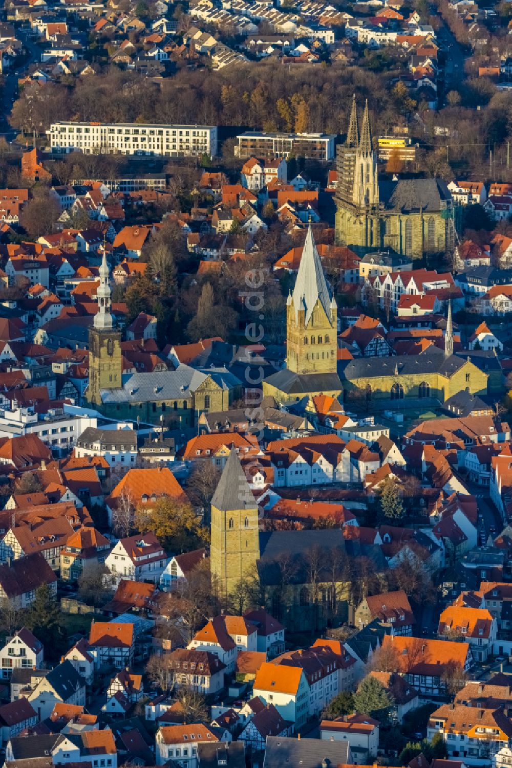 Soest aus der Vogelperspektive: Altstadtbereich und Innenstadtzentrum in Soest im Bundesland Nordrhein-Westfalen, Deutschland