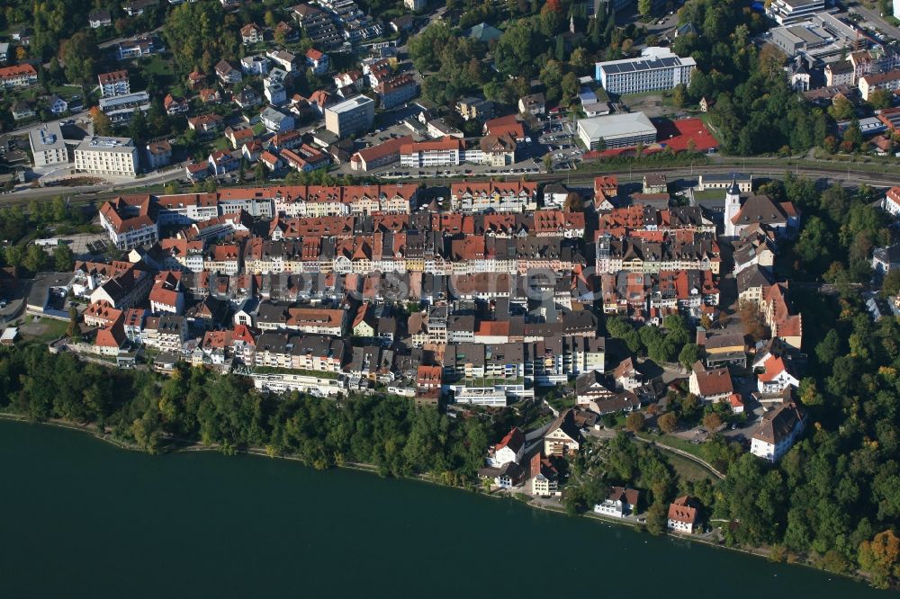 Waldshut-Tiengen von oben - Altstadtbereich und Innenstadtzentrum vom Stadtteil Waldshut in Waldshut-Tiengen im Bundesland Baden-Württemberg, Deutschland