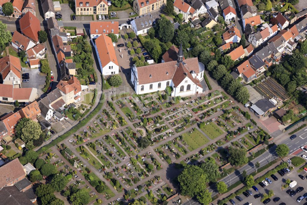 Luftaufnahme Steinfurt - Altstadtbereich und Innenstadtzentrum in Steinfurt im Bundesland Nordrhein-Westfalen, Deutschland