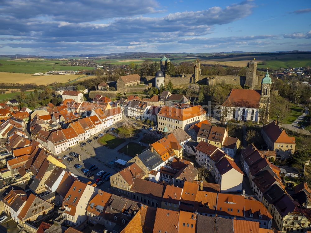 Luftbild Stolpen - Altstadtbereich und Innenstadtzentrum in Stolpen im Bundesland Sachsen, Deutschland