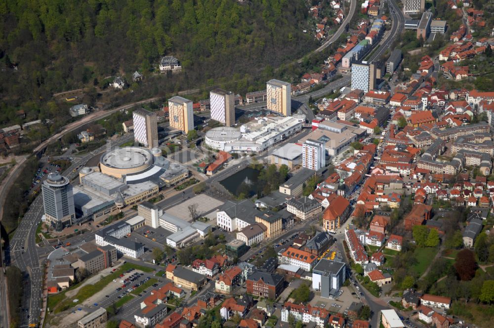 Luftbild Suhl - Altstadtbereich und Innenstadtzentrum in Suhl im Bundesland Thüringen, Deutschland