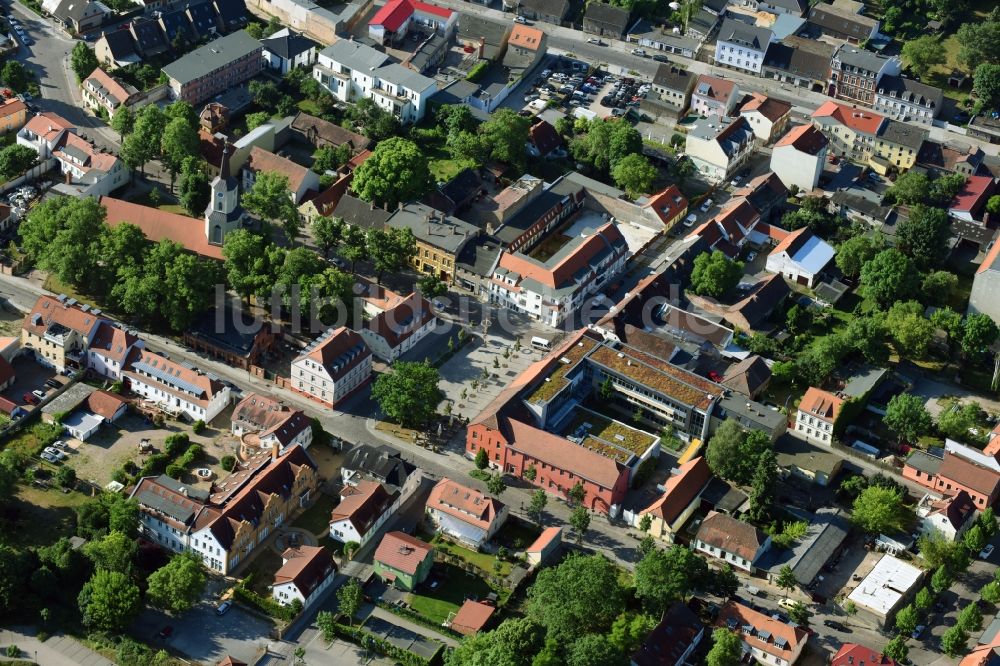 Luftaufnahme Teltow - Altstadtbereich und Innenstadtzentrum in Teltow im Bundesland Brandenburg, Deutschland