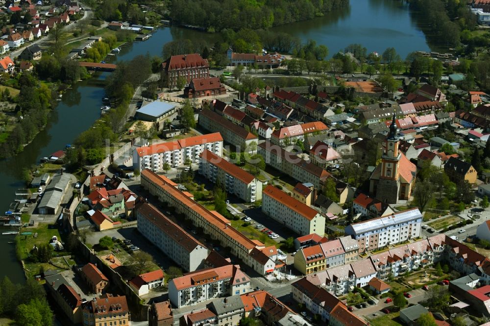 Templin aus der Vogelperspektive: Altstadtbereich und Innenstadtzentrum in Templin im Bundesland Brandenburg, Deutschland