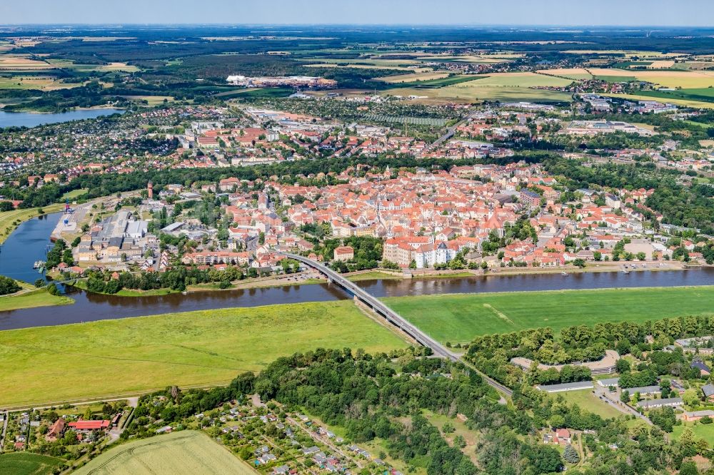 Luftbild Torgau - Altstadtbereich und Innenstadtzentrum in Torgau im Bundesland Sachsen, Deutschland