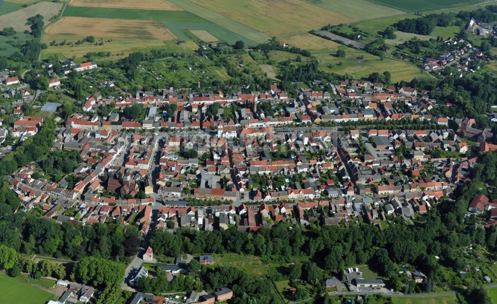 Treuenbrietzen aus der Vogelperspektive: Altstadtbereich und Innenstadtzentrum in Treuenbrietzen im Bundesland Brandenburg, Deutschland