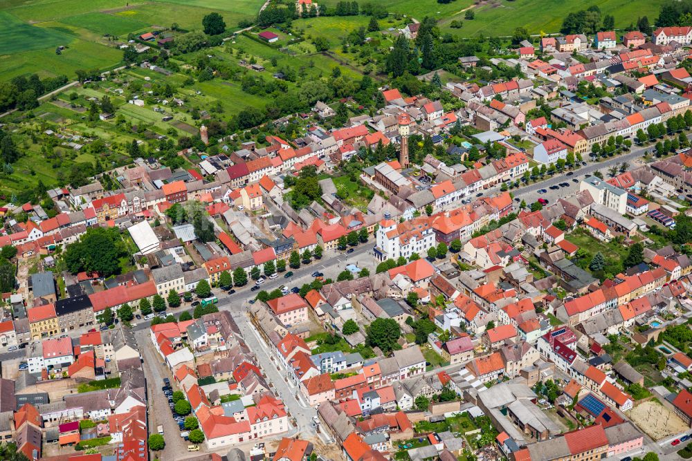 Treuenbrietzen aus der Vogelperspektive: Altstadtbereich und Innenstadtzentrum in Treuenbrietzen im Bundesland Brandenburg, Deutschland