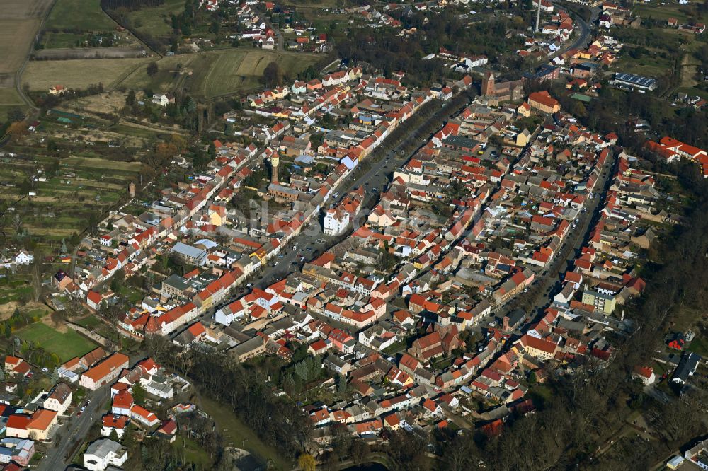 Luftbild Treuenbrietzen - Altstadtbereich und Innenstadtzentrum in Treuenbrietzen im Bundesland Brandenburg, Deutschland