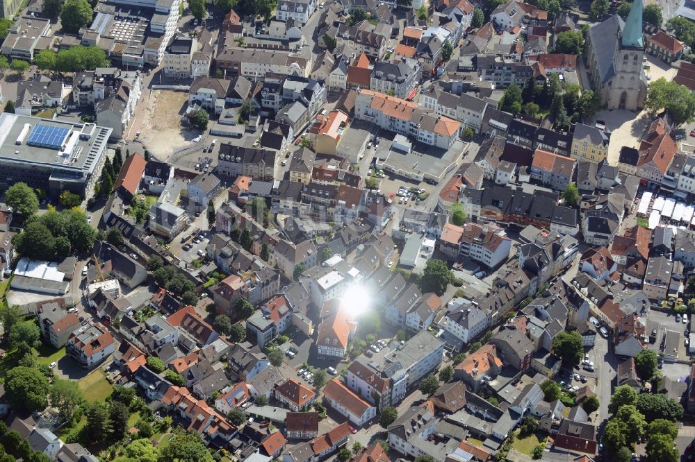 Unna von oben - Altstadtbereich und Innenstadtzentrum in Unna im Bundesland Nordrhein-Westfalen