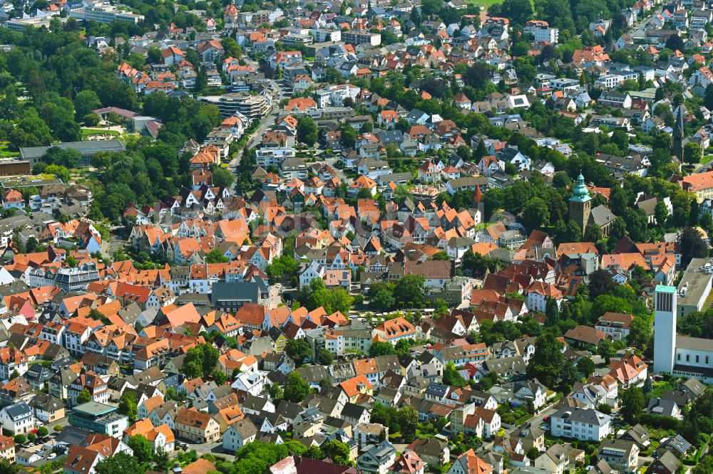 Luftbild Werl-Aspe - Altstadtbereich und Innenstadtzentrum in Werl-Aspe im Bundesland Nordrhein-Westfalen, Deutschland