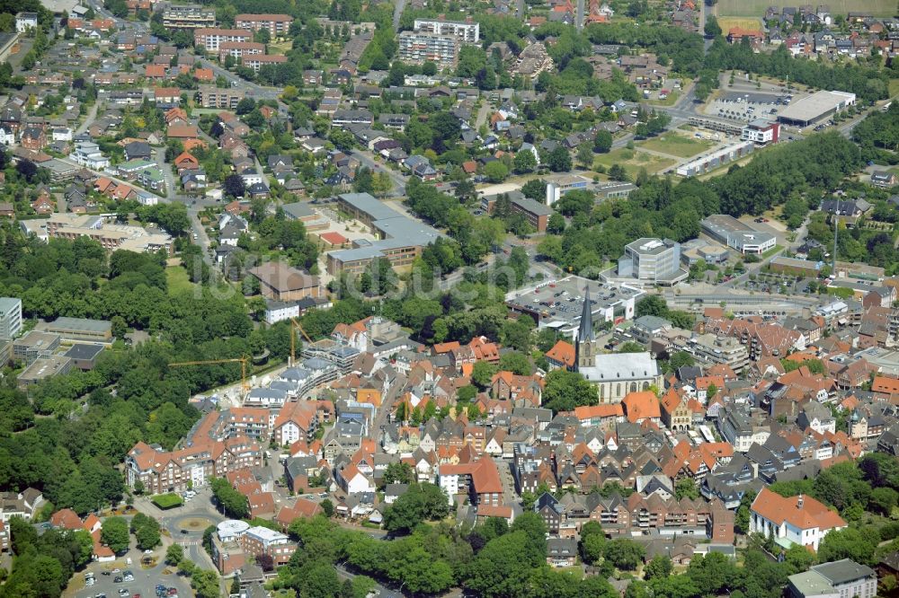 Luftaufnahme Werne - Altstadtbereich und Innenstadtzentrum in Werne im Bundesland Nordrhein-Westfalen