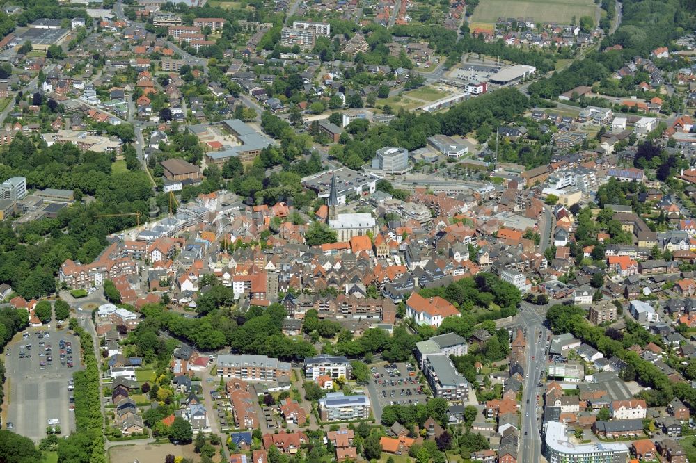 Werne aus der Vogelperspektive: Altstadtbereich und Innenstadtzentrum in Werne im Bundesland Nordrhein-Westfalen