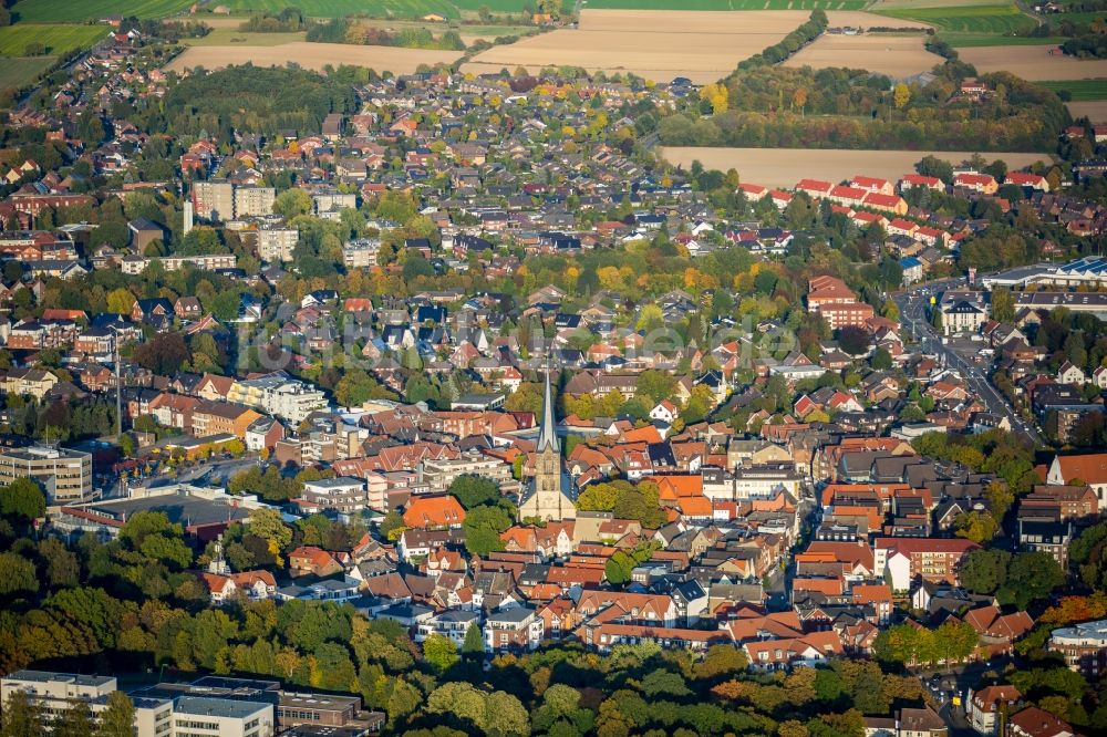 Werne aus der Vogelperspektive: Altstadtbereich und Innenstadtzentrum in Werne im Bundesland Nordrhein-Westfalen