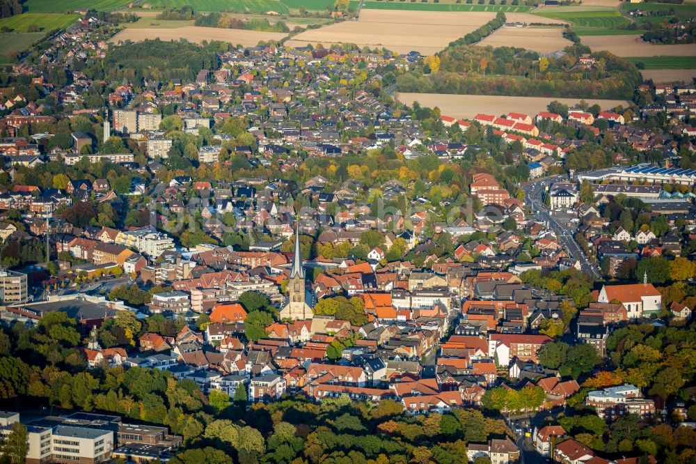 Luftaufnahme Werne - Altstadtbereich und Innenstadtzentrum in Werne im Bundesland Nordrhein-Westfalen